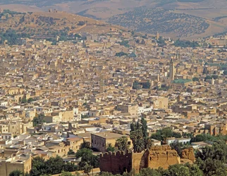 Aerial view of the city